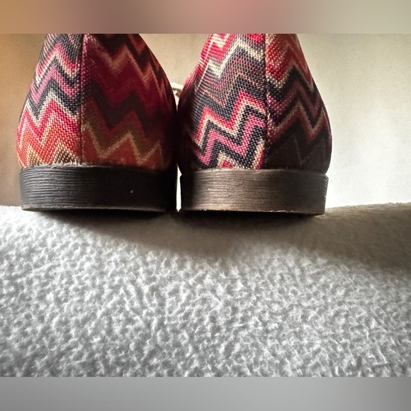 Black Poppy Size 8 1/2 Multicolored Chevron Oxford Women’s Shoes. - Picture 9 of 15